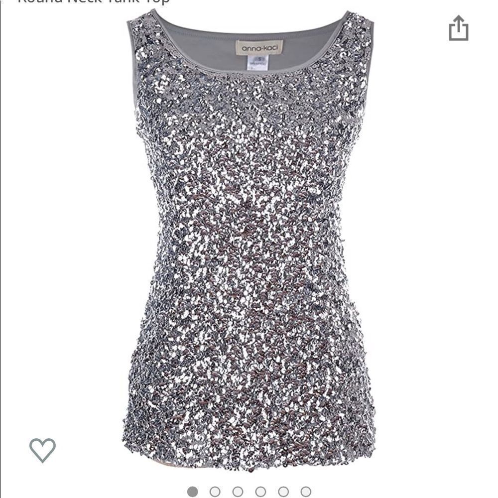 Anna Kaci Sequin Blouse NWT
